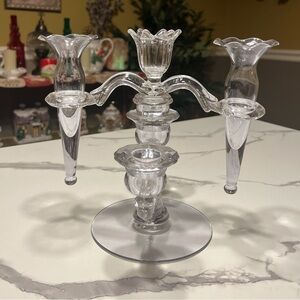 Vintage Cambridge Glass Cambridge Arms Design 4 Section Candelabra & Epergne Set
